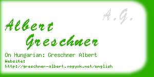 albert greschner business card